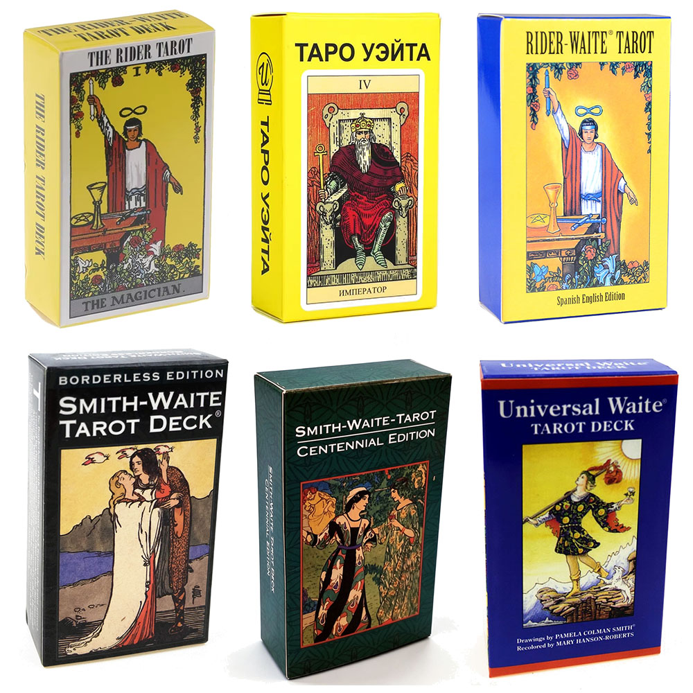 Tarot Deck With Guidebook - ライダーウェイトタロットカード占い個人用タロットデッキフル英語スペイン語版オラクルデッキ女の子向けボードゲーム用