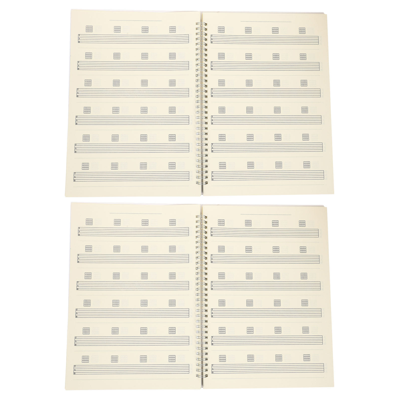ギター譜面ノート2冊セット。6弦用、無地の譜面用紙、音楽ジャ - Blank Sheet Music Notebook のレビューと価格