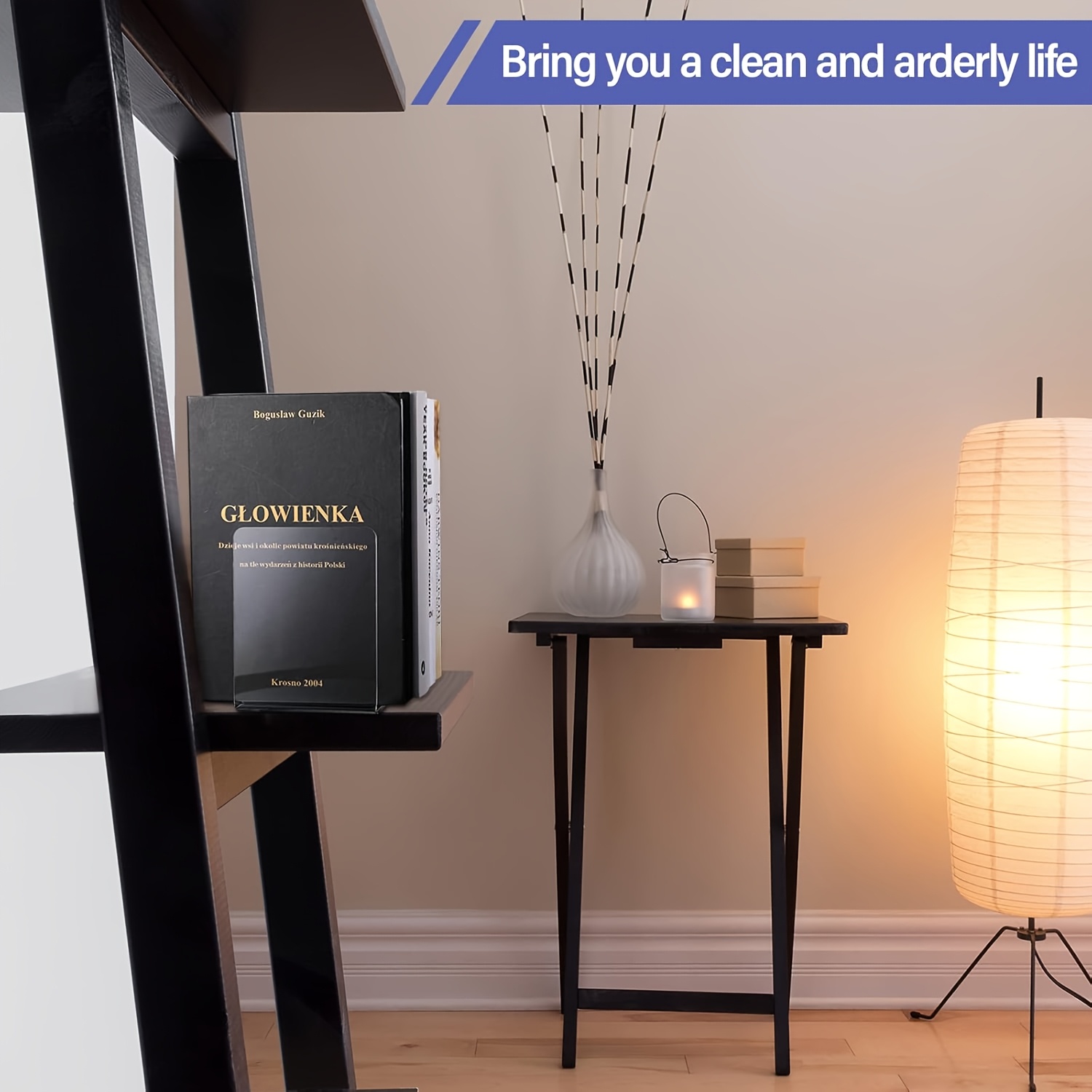 透明アクリル製ブックエンド8個入り。L字型で、家庭、オフィス - Clear Acrylic Book Stand Holder のレビューと価格