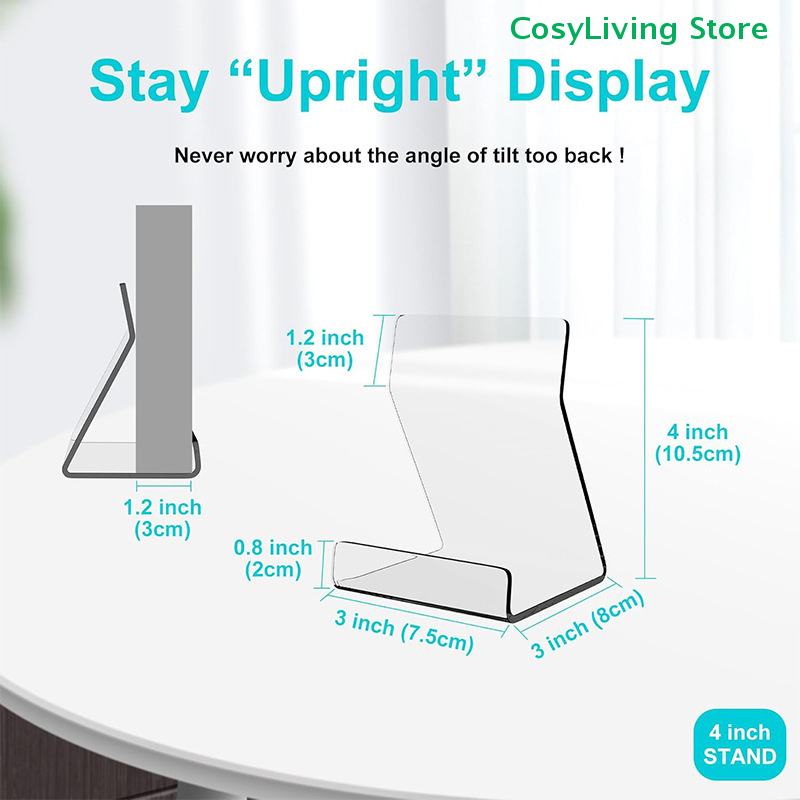 1/2/6 個透明デスクトップアクリルディスプレイスタンド本 - Clear Acrylic Book Stand Holder のレビューと価格